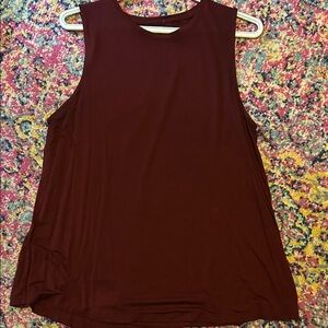 ‘a new day’ Sleeveless Burgundy Tank Top